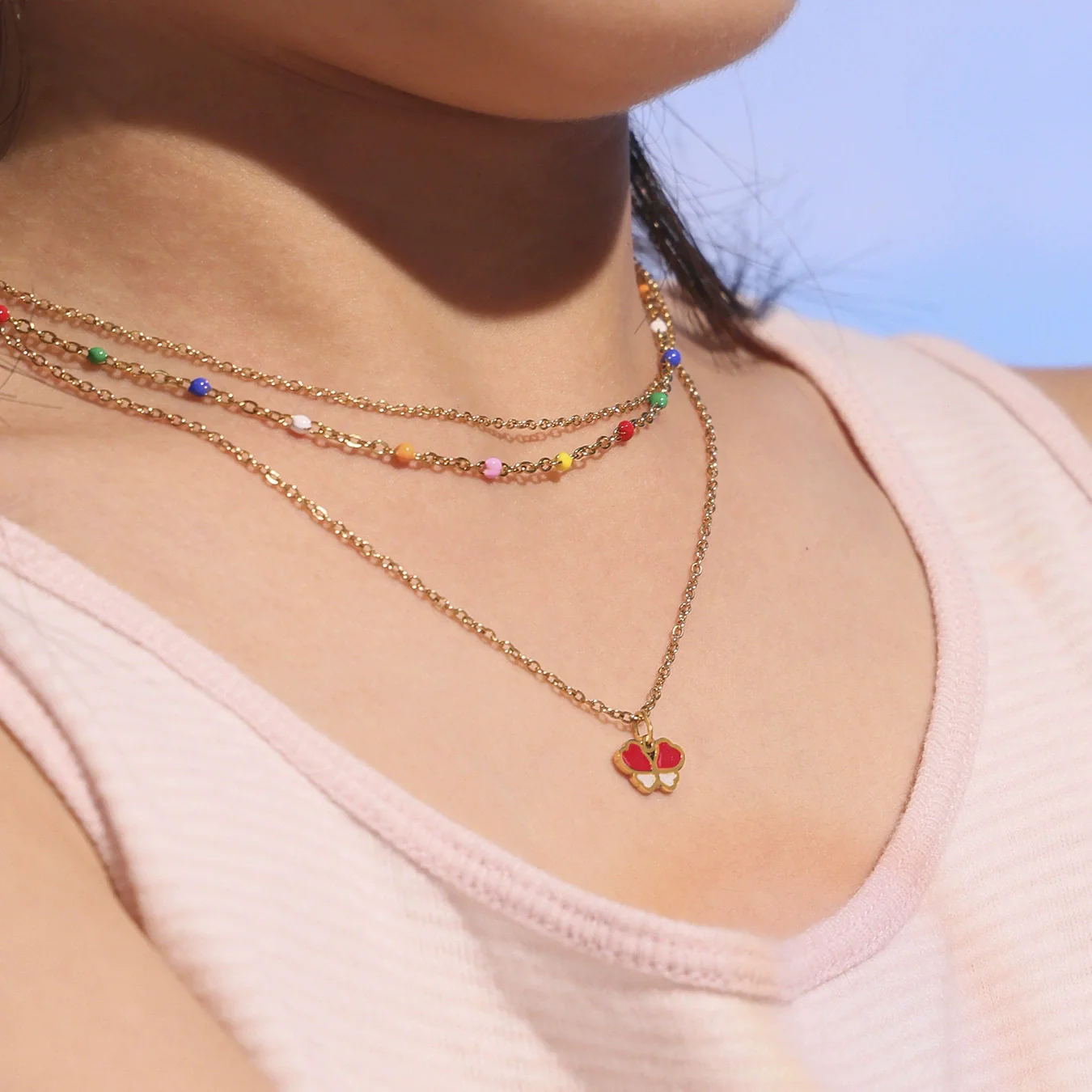 Wholesale Ferris Wheel Pattern Electroplated Stainless Steel And Enamel Glaze Jewelry Set For Children And Women - Image 3