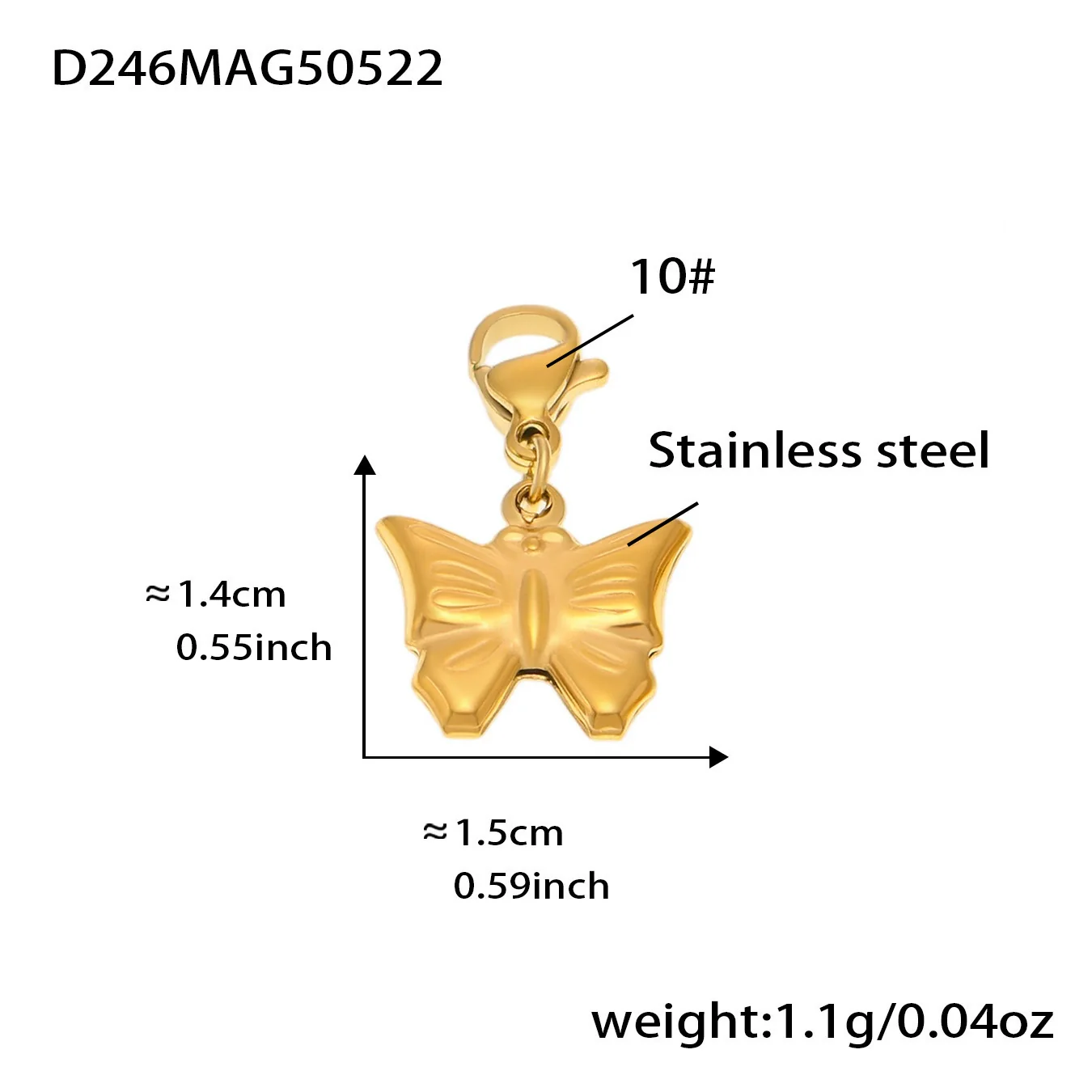 Wholesale Ferris Wheel Strawberry Butterfly Geometric Pendant Bracelet Anklet Stainless Steel Electroplated Women's Jewelry - Image 11