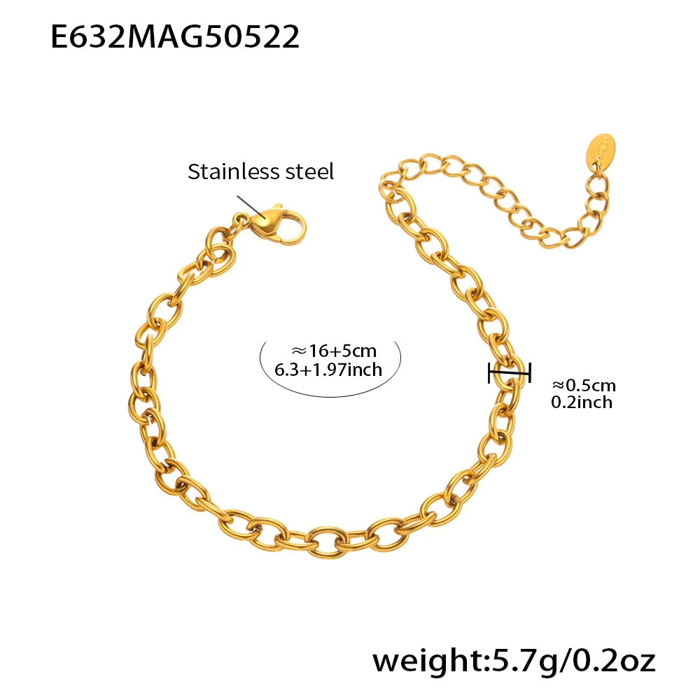 Wholesale Ferris Wheel Strawberry Butterfly Geometric Pendant Bracelet Anklet Stainless Steel Electroplated Women's Jewelry - Image 7