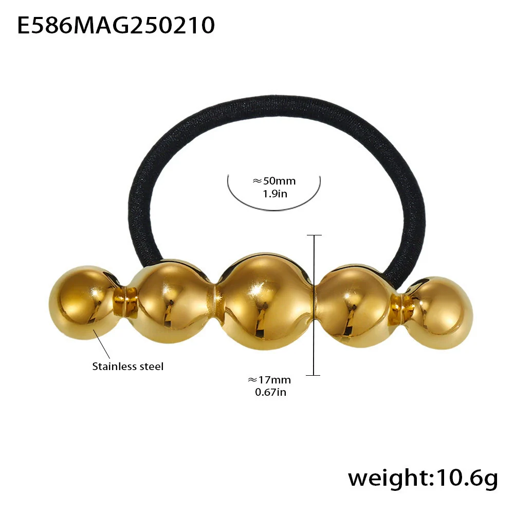 Wholesale Ferris Wheel Titanium Steel Electroplated 18K Real Gold High Elasticity Fashion Hair Rope Hair Accessories - Image 10