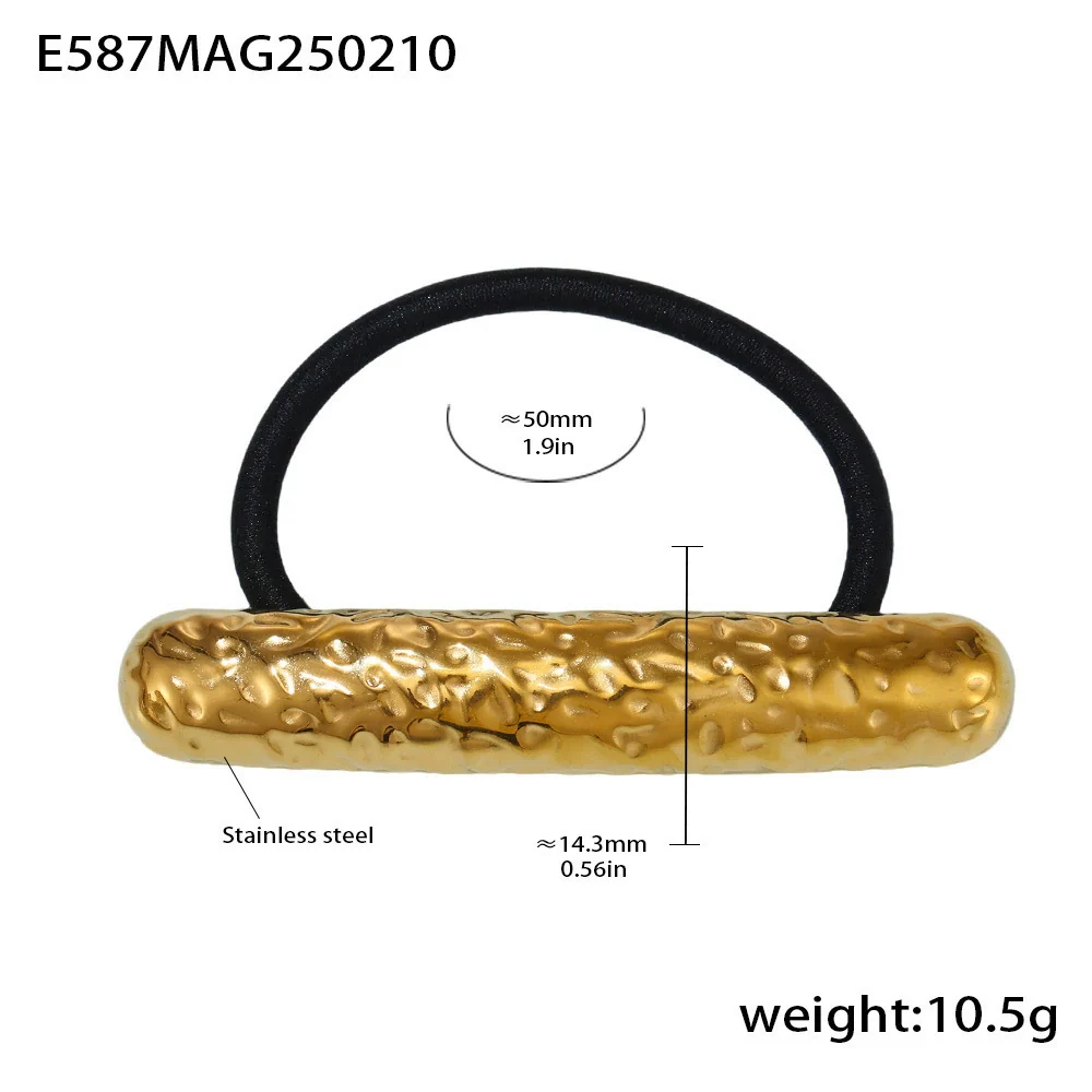 Wholesale Ferris Wheel Titanium Steel Electroplated 18K Real Gold High Elasticity Fashion Hair Rope Hair Accessories - Image 12