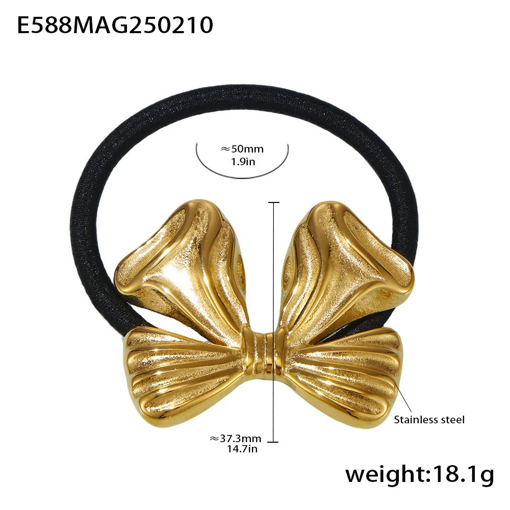 Wholesale Ferris Wheel Titanium Steel Electroplated 18K Real Gold High Elasticity Fashion Hair Rope Hair Accessories - Image 14