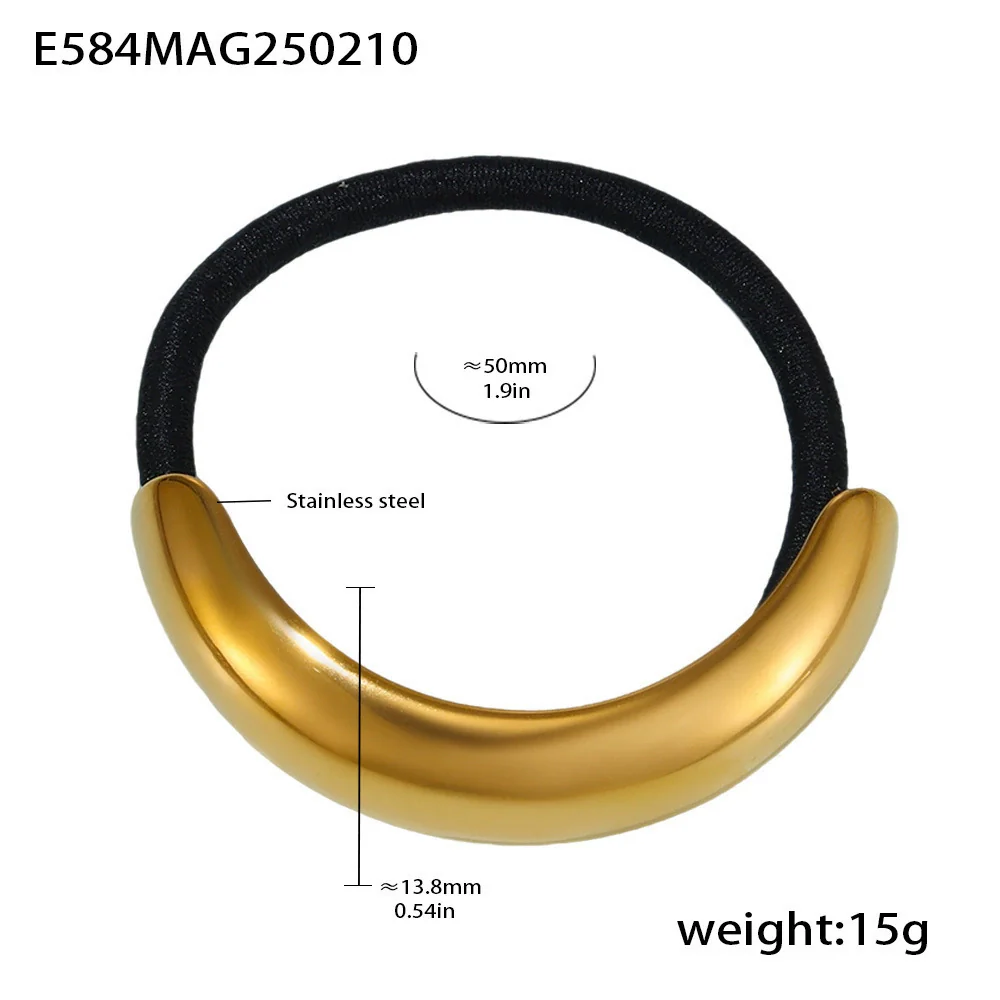 Wholesale Ferris Wheel Titanium Steel Electroplated 18K Real Gold High Elasticity Fashion Hair Rope Hair Accessories - Image 6
