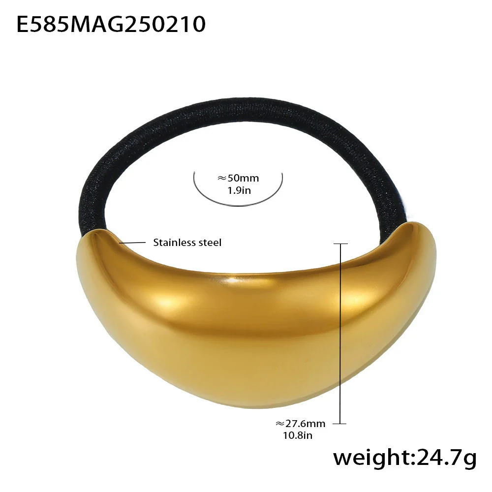 Wholesale Ferris Wheel Titanium Steel Electroplated 18K Real Gold High Elasticity Fashion Hair Rope Hair Accessories - Image 8