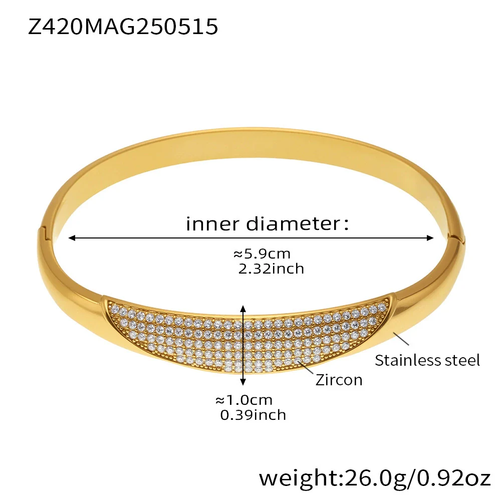 Wholesale Ferris Wheel Zircon Stainless Steel 18K Gold Plated Exquisite Bracelet Jewelry With Geometric Fashion Style - Image 6