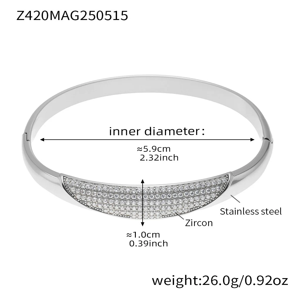 Wholesale Ferris Wheel Zircon Stainless Steel 18K Gold Plated Exquisite Bracelet Jewelry With Geometric Fashion Style - Image 8