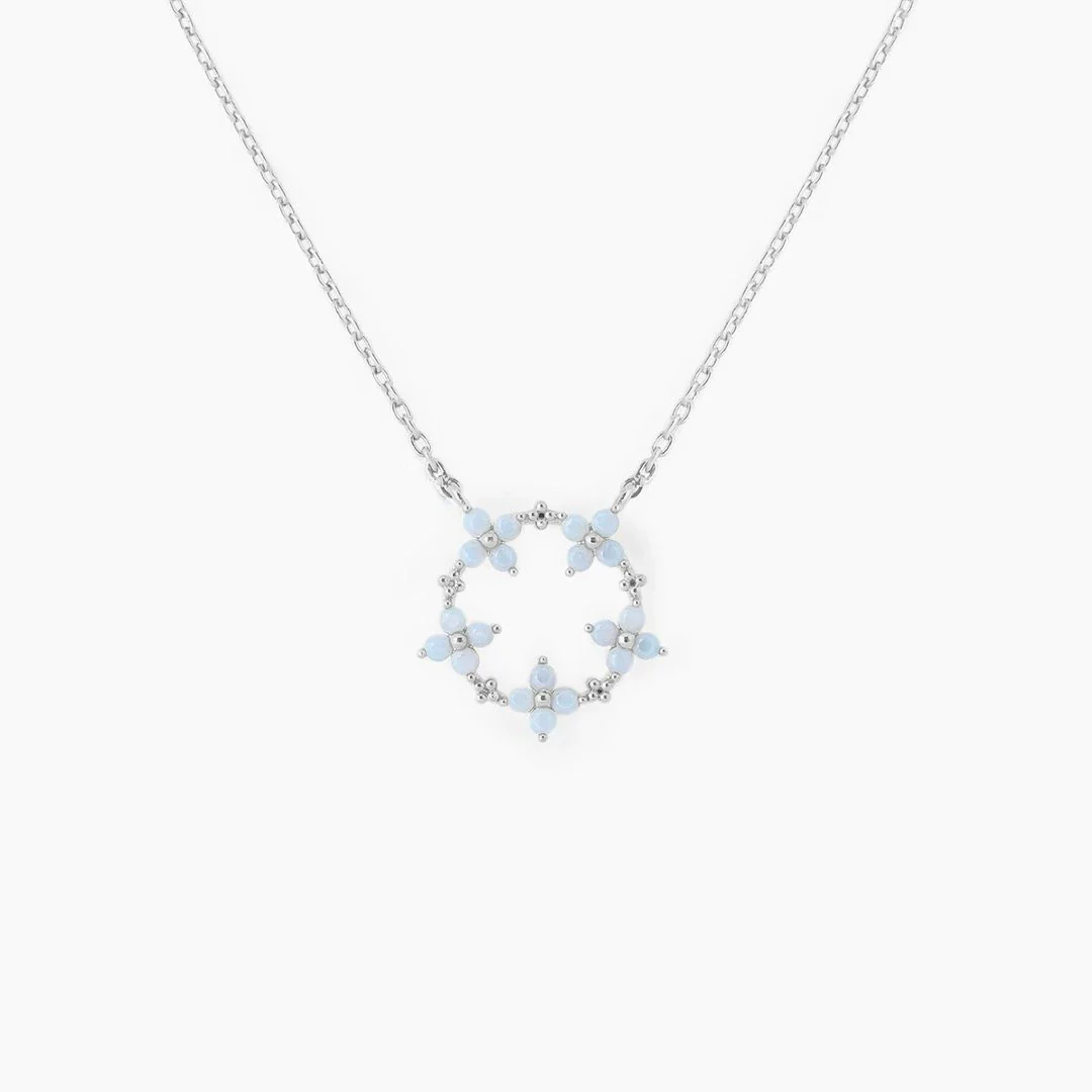 Wholesale Flower Style Brass Plated 18K Gold Color Pendant Necklace For Women - Image 8
