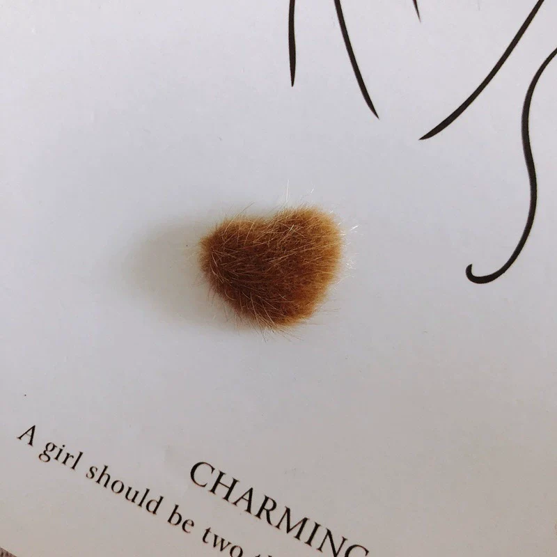 Wholesale Fluffy Flannel Peach Heart Diy Hair Clip Accessories Material In Candy Color With Environmental Protection Treatment - Image 9