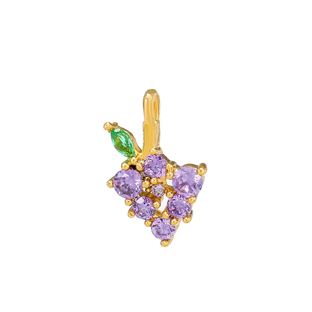 Wholesale Fruit Pendant Jewelry Copper With Zircon And Real Gold Plating For Women - Image 11