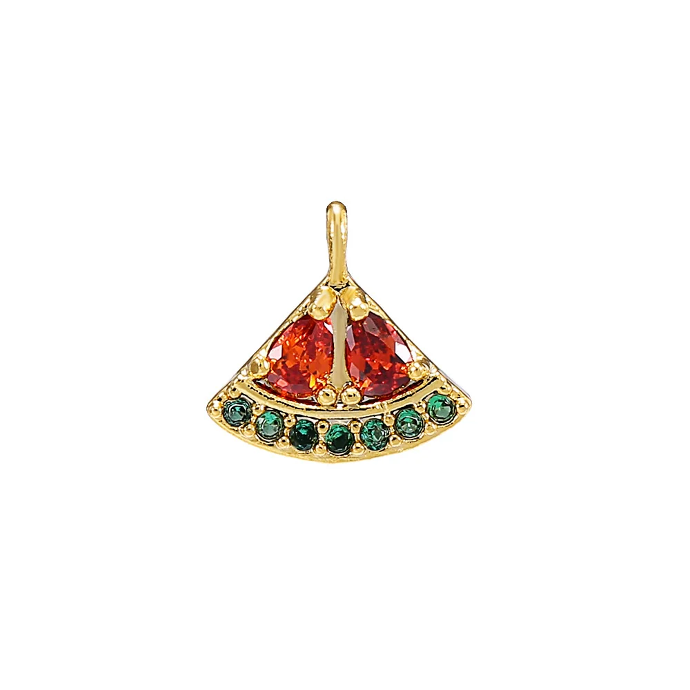 Wholesale Fruit Pendant Jewelry Copper With Zircon And Real Gold Plating For Women - Image 14