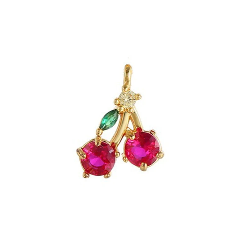 Wholesale Fruit Pendant Jewelry Copper With Zircon And Real Gold Plating For Women - Image 17