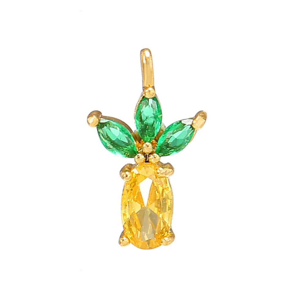 Wholesale Fruit Pendant Jewelry Copper With Zircon And Real Gold Plating For Women - Image 7