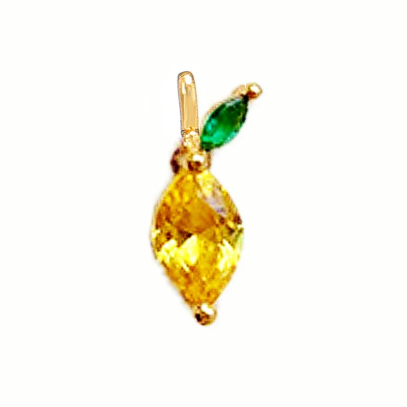 Wholesale Fruit Pendant Jewelry Copper With Zircon And Real Gold Plating For Women - Image 9