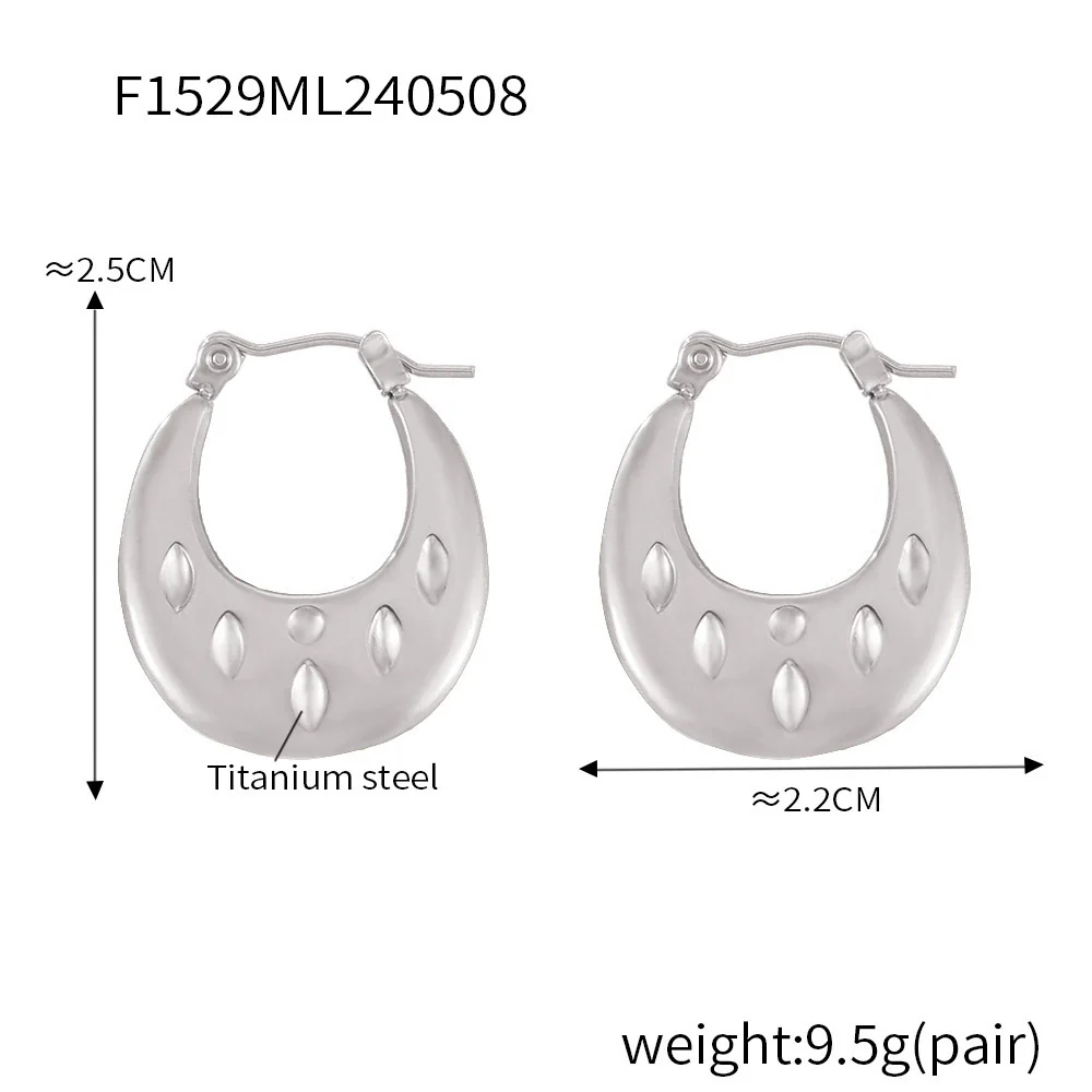 Wholesale Geometric 18K Gold Plated Titanium Steel Twist Earrings For Women - Image 6