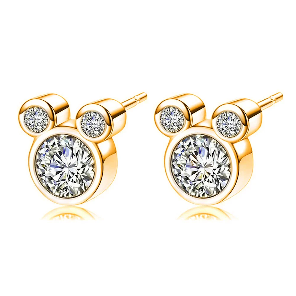 Wholesale Geometric Alloy Electroplated Lion Cartoon Asymmetric Cz Earrings For Women And Kids - Image 11