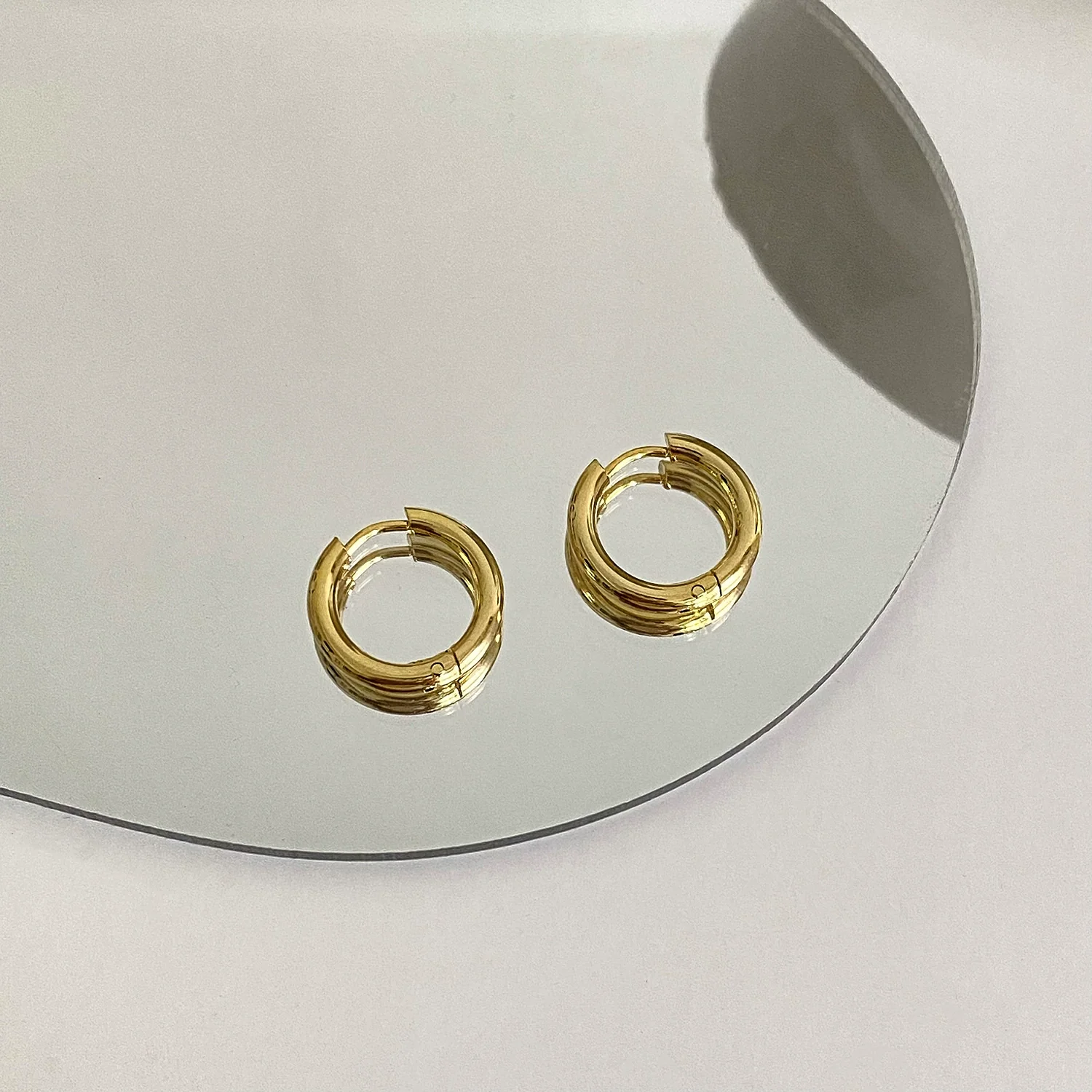 Wholesale Geometric Copper Ear Stud Earrings With Electroplating - Image 10