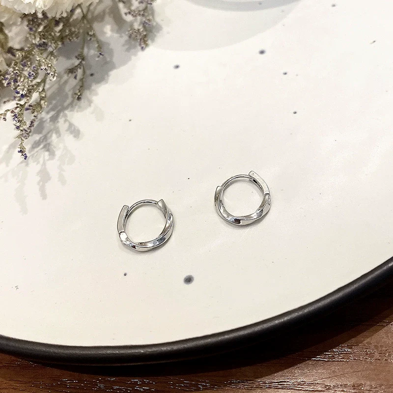 Wholesale Geometric Copper Electroplated Circle Earrings For Women - Image 4