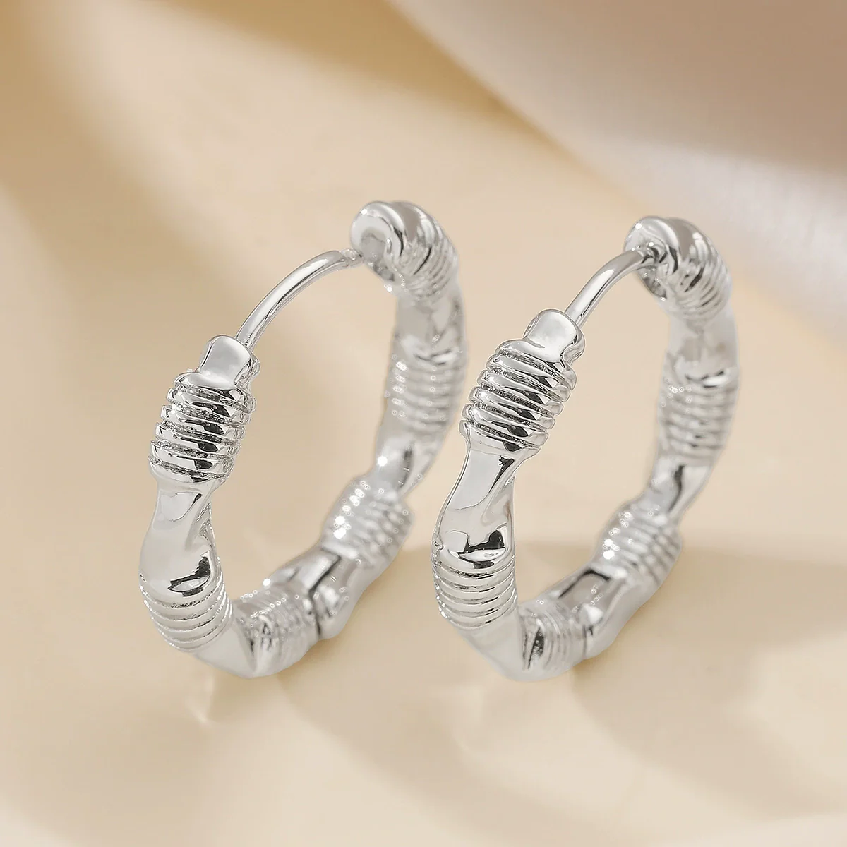 Wholesale Geometric Copper Electroplated Women's Earrings Retro Design - Image 3