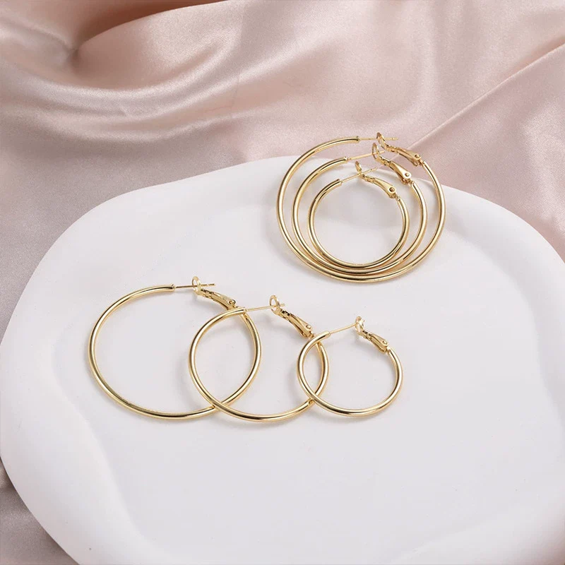 Wholesale Geometric Copper Gold Plated Women's Earrings - Image 4