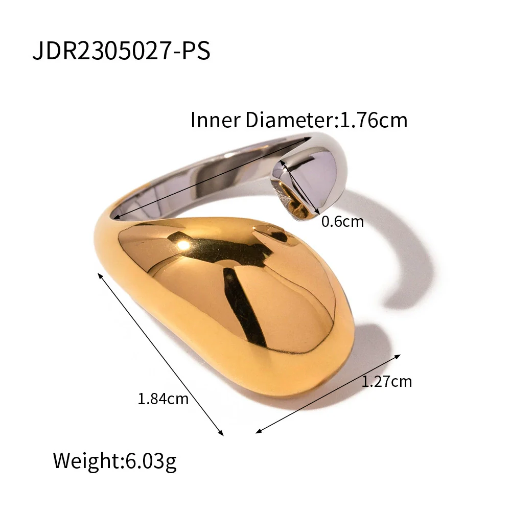 Wholesale Geometric Design Gold And Silver Colormatching Electroplated Stainless Steel Earrings For Women - Image 10
