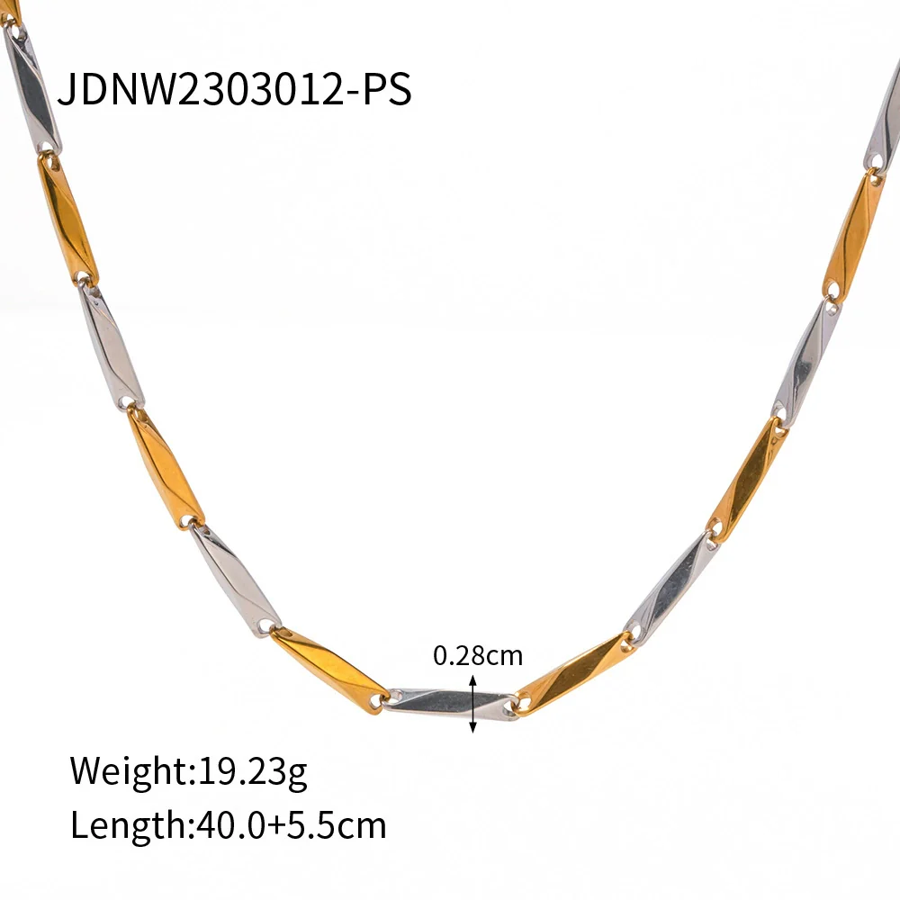 Wholesale Geometric Design Gold And Silver Colormatching Electroplated Stainless Steel Earrings For Women - Image 7
