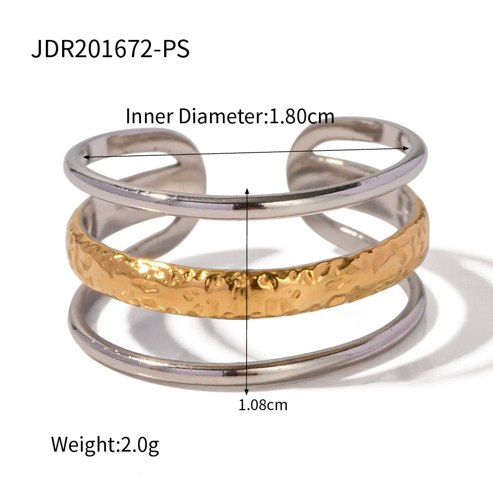 Wholesale Geometric Design Gold And Silver Colormatching Electroplated Stainless Steel Earrings For Women - Image 8