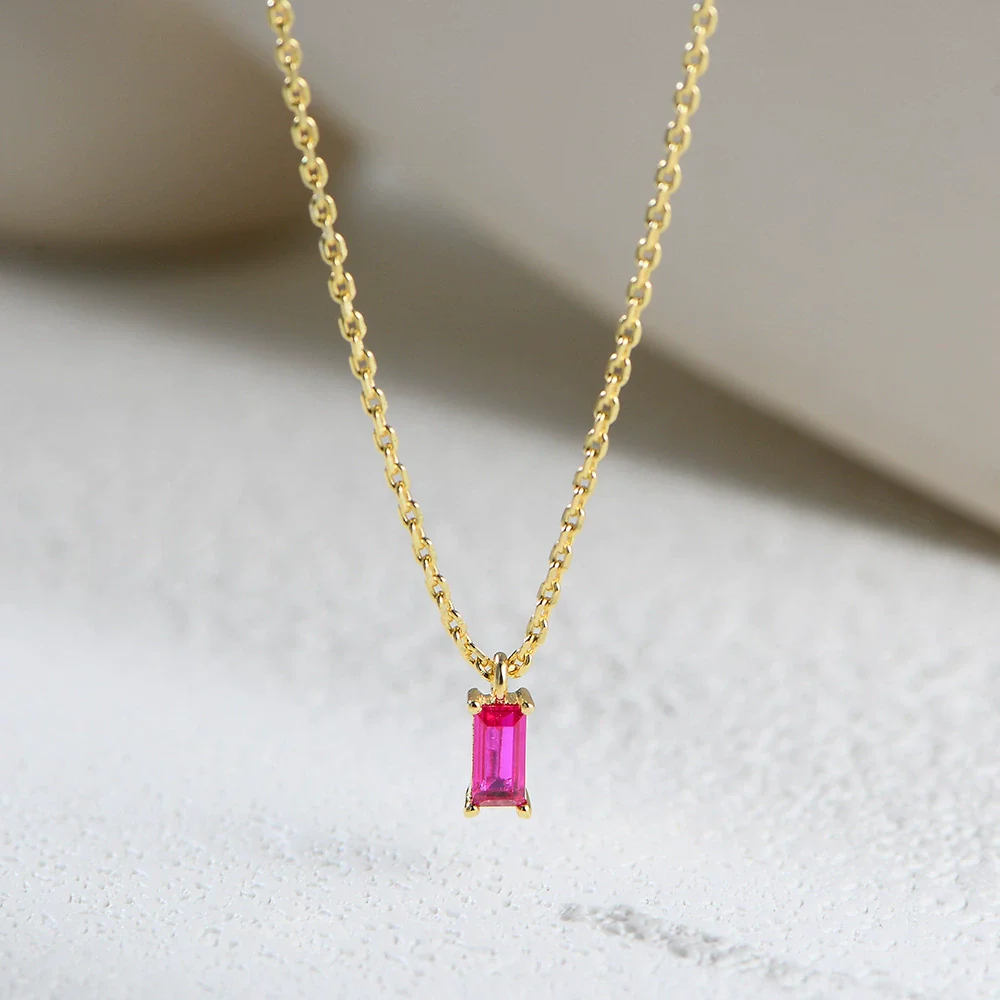 Wholesale Geometric Diamond S925 Sterling Silver Cross Chain Pendant Necklace For Women