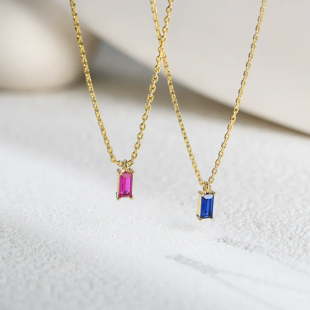 Wholesale Geometric Diamond S925 Sterling Silver Cross Chain Pendant Necklace For Women - Image 3
