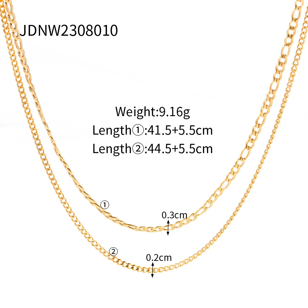 Wholesale Geometric Electroplated Stainless Steel And Titanium Steel Necklace For Women - Image 6