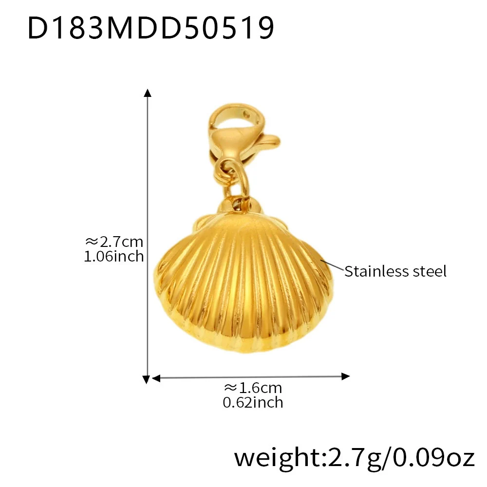 Wholesale Geometric Ferris Wheel Natural Freshwater Pearl Conch Shell Electroplated Stainless Steel Bracelet Anklet For Women - Image 10