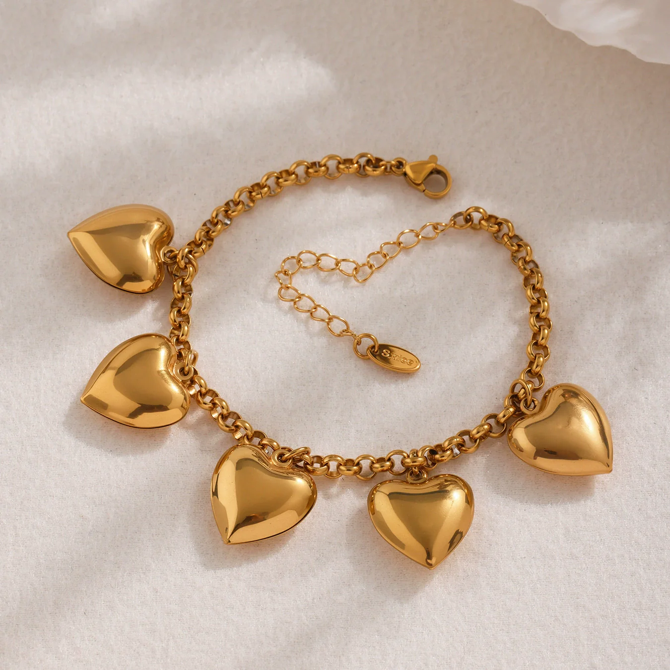 Wholesale Geometric Ferris Wheel Stainless Steel 18K Gold Plated Diy Bracelet For Women - Image 2