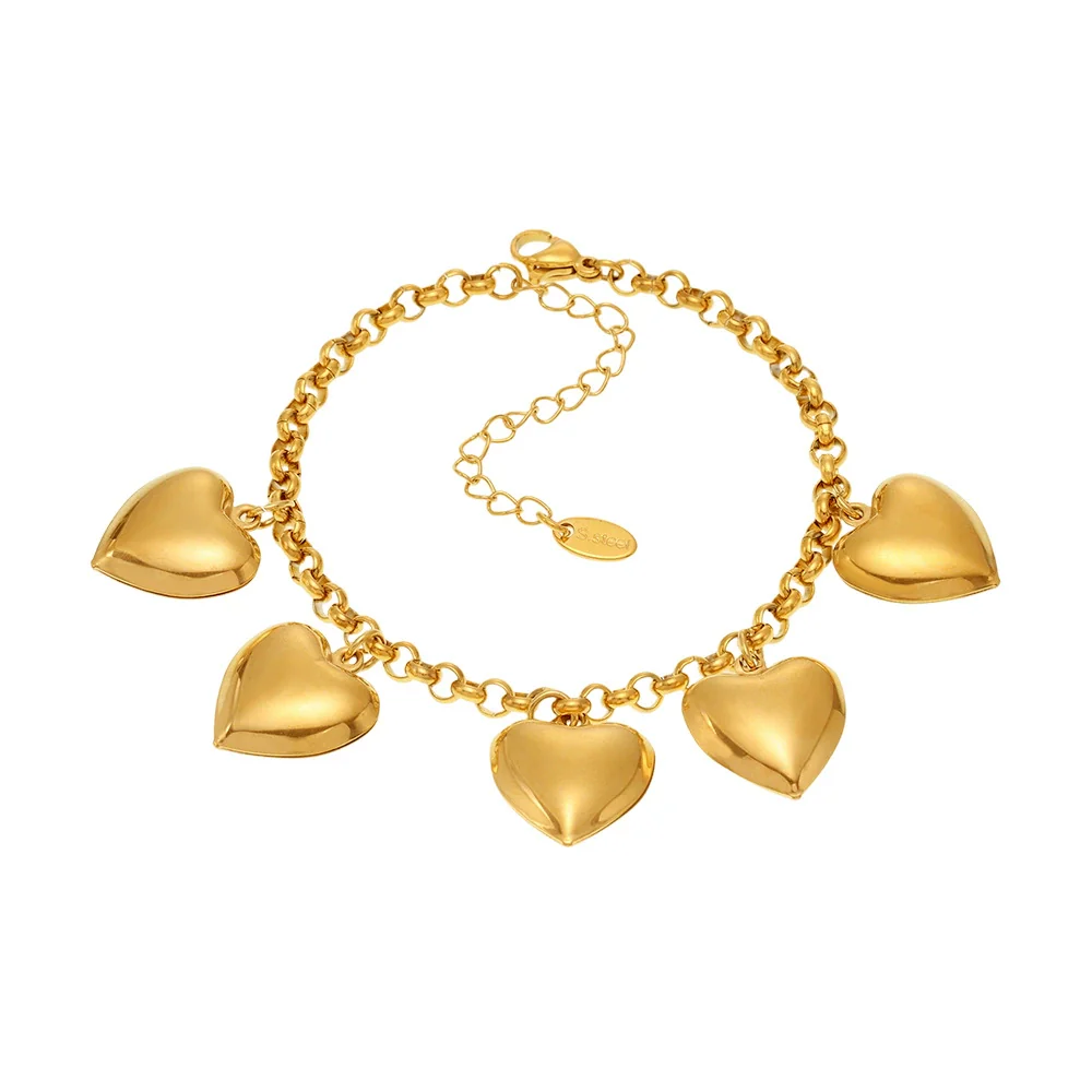 Wholesale Geometric Ferris Wheel Stainless Steel 18K Gold Plated Diy Bracelet For Women - Image 5