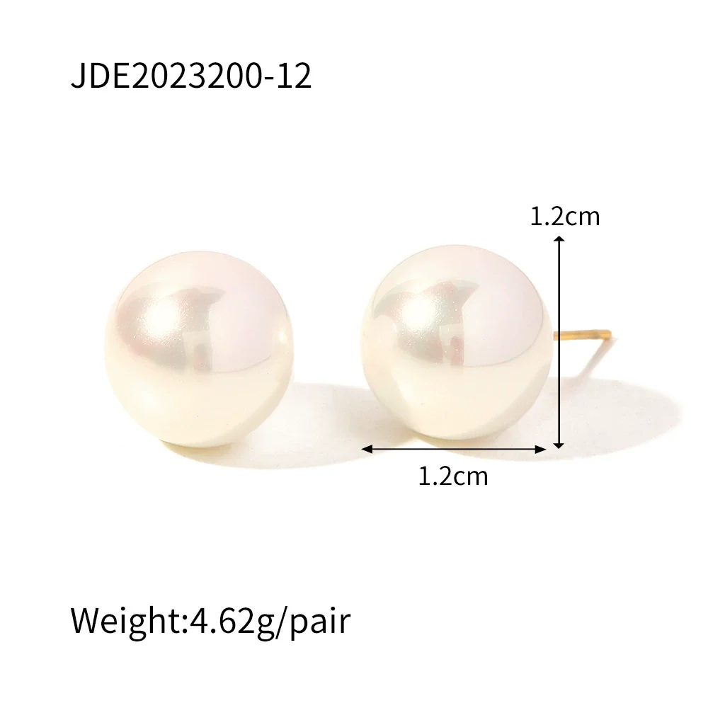 Wholesale Geometric Frosted Brushed Ball Semiround 925 Silver Electroplated Earrings For Women - Image 8