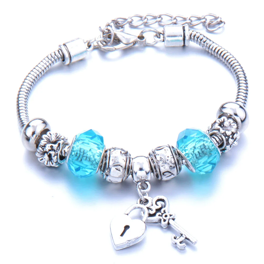 Wholesale Geometric Handmade Alloy Beaded Bracelet With Crown Pendant And Lobster Buckle For Couples - Image 13