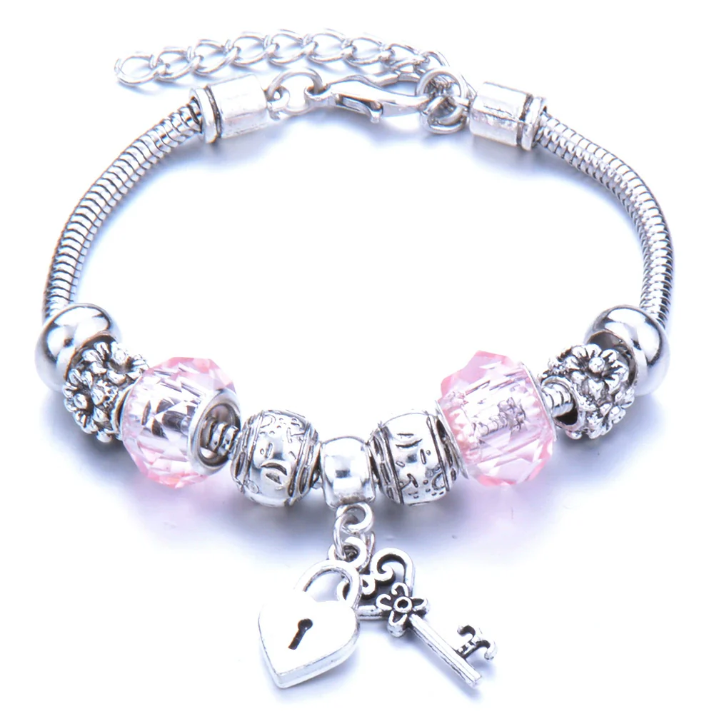 Wholesale Geometric Handmade Alloy Beaded Bracelet With Crown Pendant And Lobster Buckle For Couples - Image 14