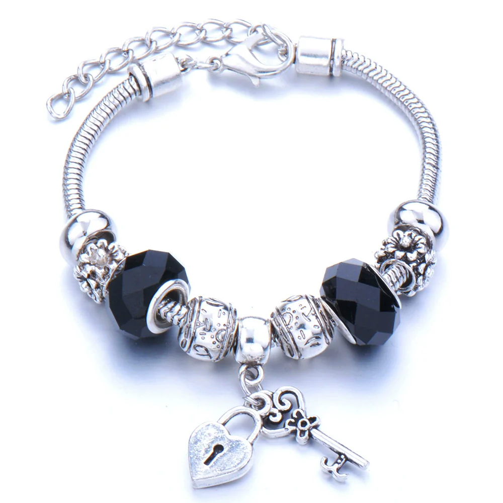 Wholesale Geometric Handmade Alloy Beaded Bracelet With Crown Pendant And Lobster Buckle For Couples - Image 16