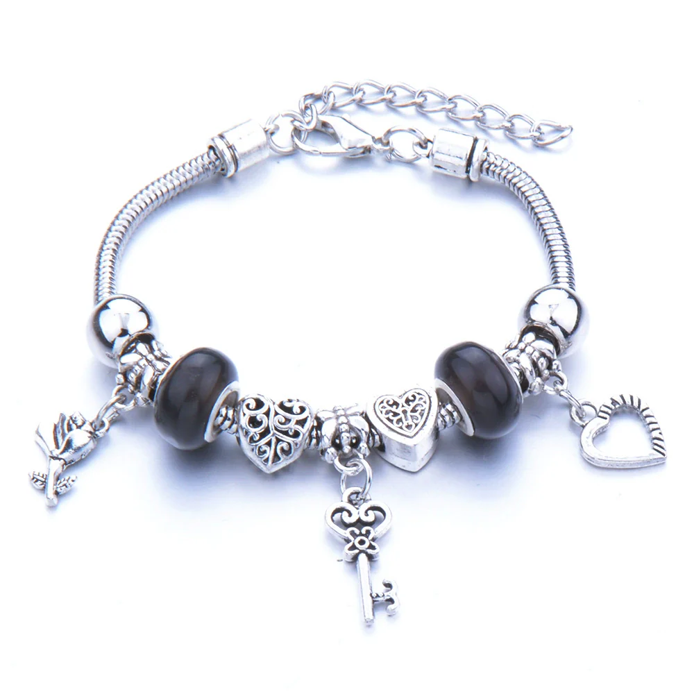 Wholesale Geometric Handmade Alloy Beaded Bracelet With Crown Pendant And Lobster Buckle For Couples - Image 33