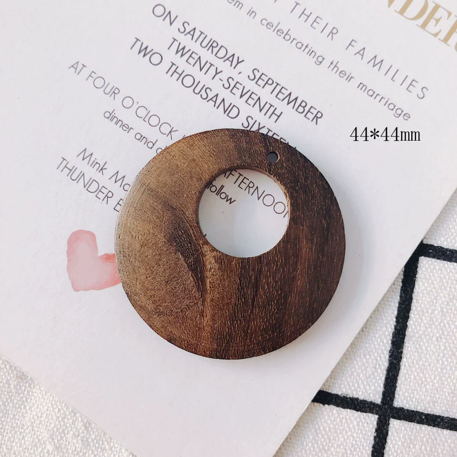 Wholesale Geometric Handmade Brown Original Wood Jewelry Accessories For Earrings - Image 7