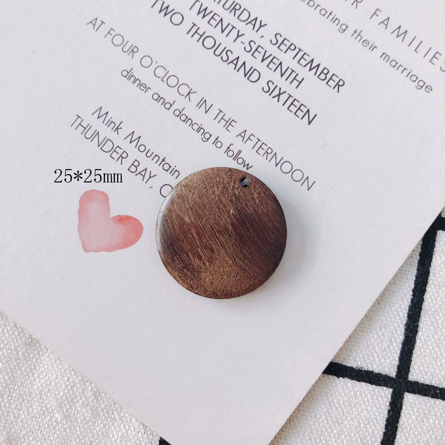 Wholesale Geometric Handmade Brown Original Wood Jewelry Accessories For Earrings - Image 8
