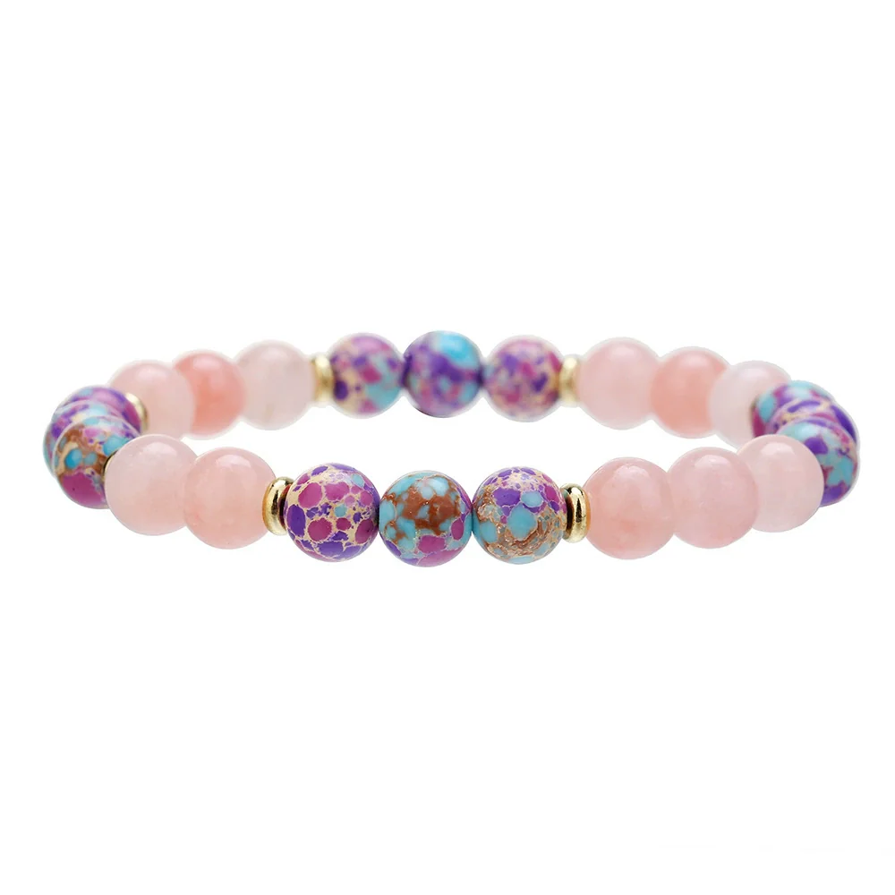Wholesale Geometric Handmade Natural Crystal Bracelets For Men And Women Aventurine Malachite Amethyst - Image 6