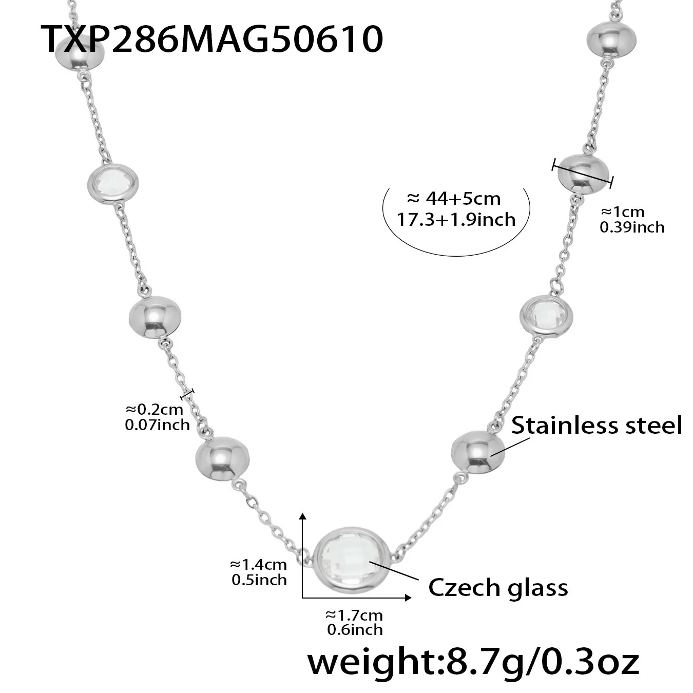 Wholesale Geometric Hollow Circle Splicing Ferris Wheel Design Stainless Steel And Glass Stone Necklace For Women With Electroplating - Image 11