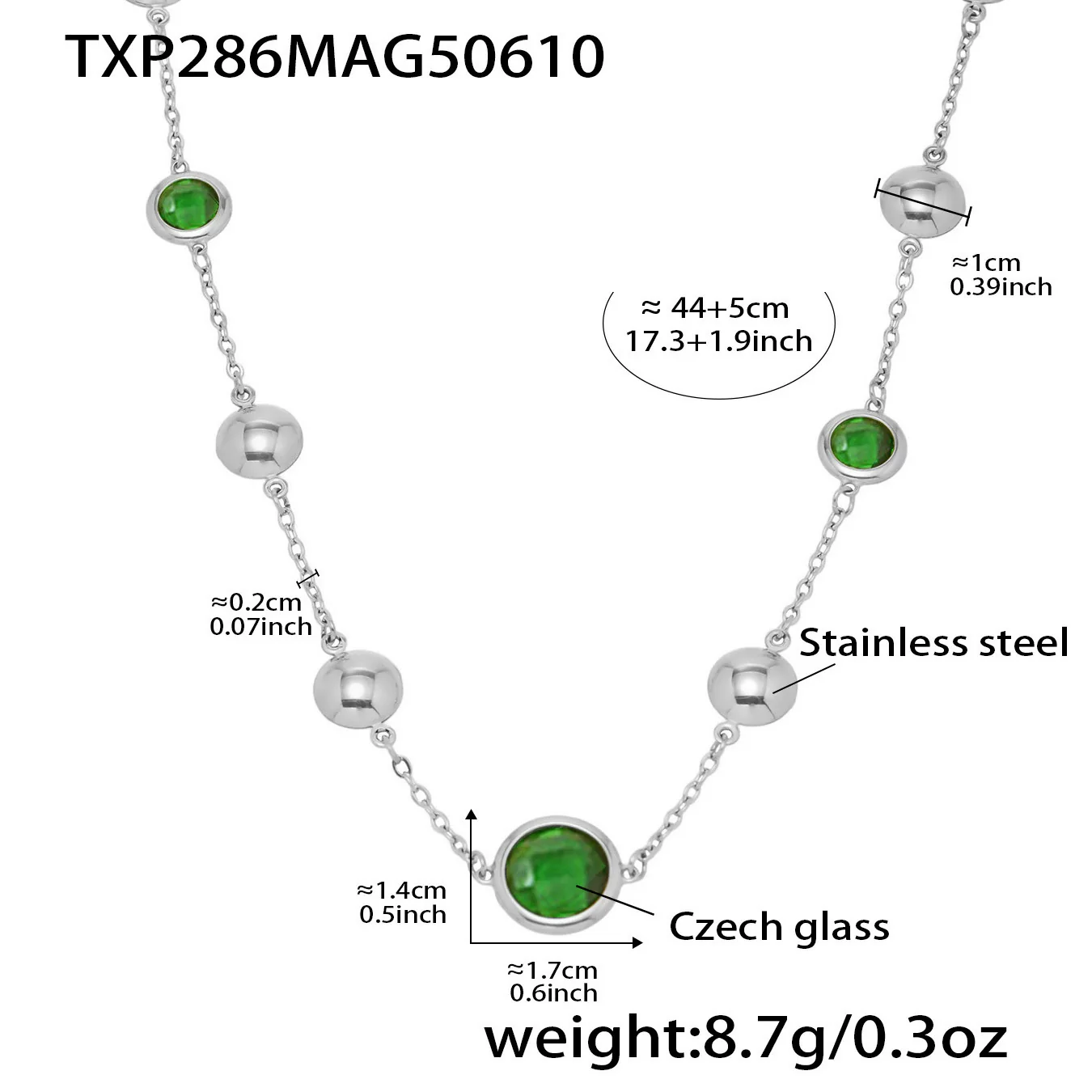 Wholesale Geometric Hollow Circle Splicing Ferris Wheel Design Stainless Steel And Glass Stone Necklace For Women With Electroplating - Image 12