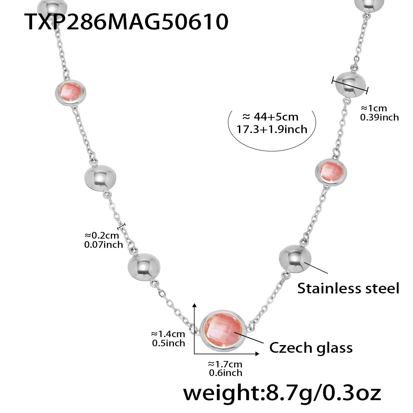 Wholesale Geometric Hollow Circle Splicing Ferris Wheel Design Stainless Steel And Glass Stone Necklace For Women With Electroplating - Image 14