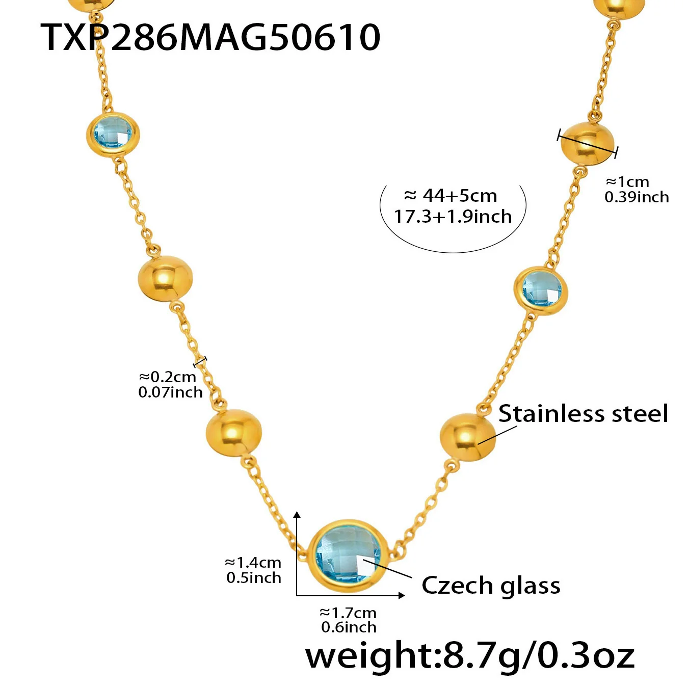 Wholesale Geometric Hollow Circle Splicing Ferris Wheel Design Stainless Steel And Glass Stone Necklace For Women With Electroplating - Image 8