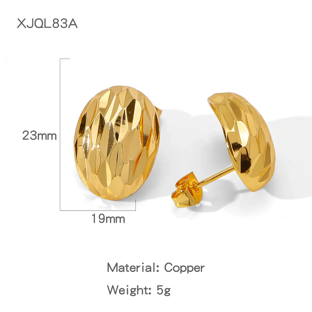 Wholesale Geometric Lines Design Copper Electroplated Women's Earrings - Image 16