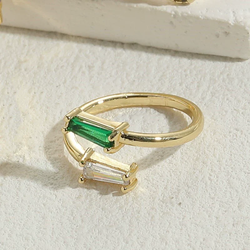 Wholesale Geometric Love Copper Ring With Electroplating For Women - Image 10