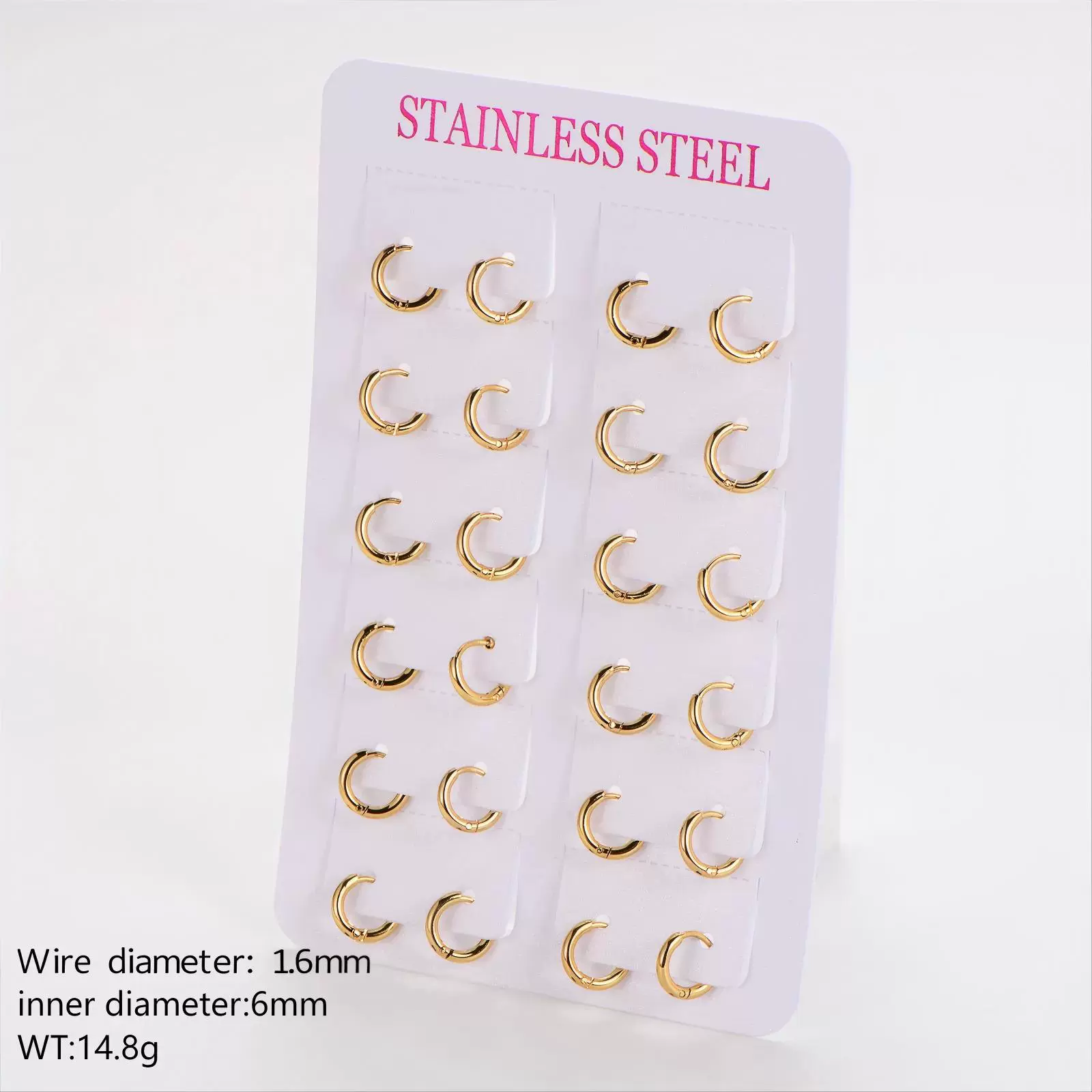 Wholesale Geometric Minimalist Unisex Electroplated Stainless Steel Ear Buckle - Image 6