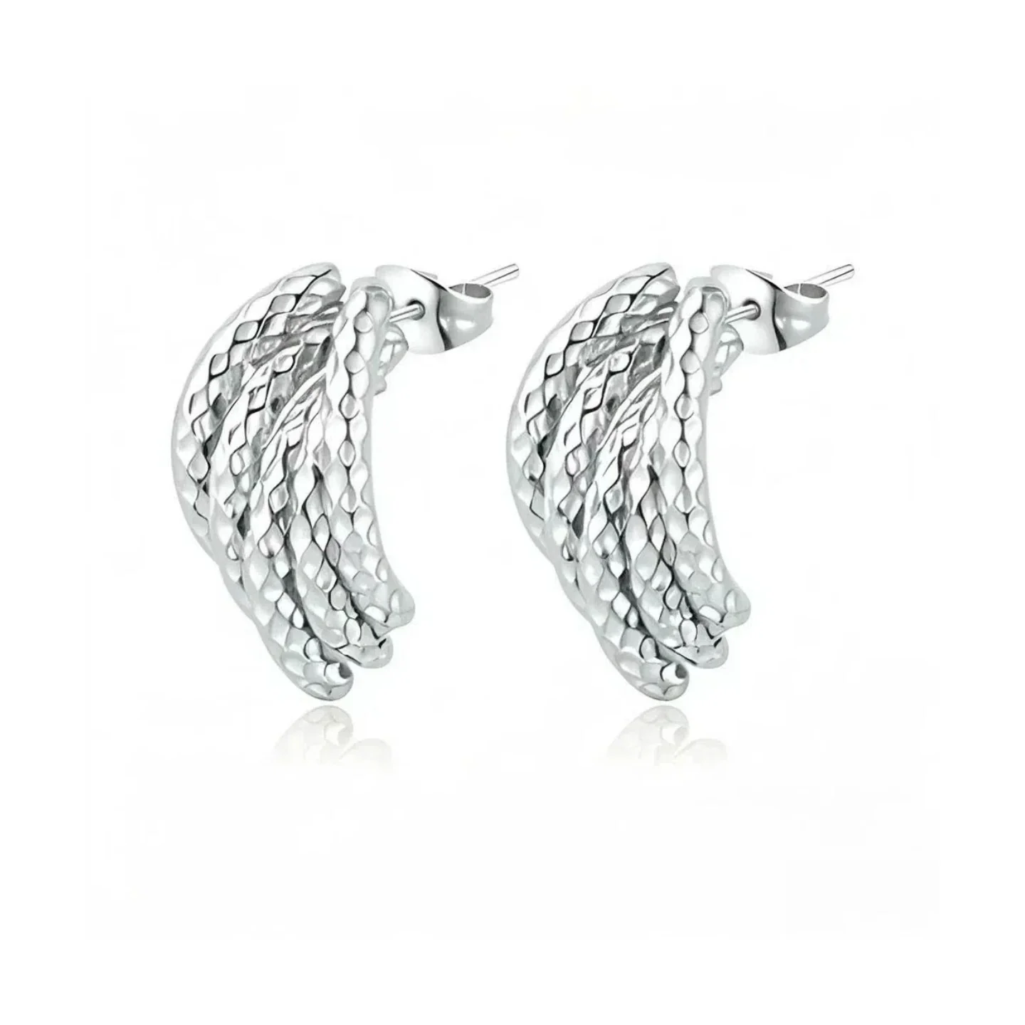 Wholesale Geometric Multilayer Titanium Steel Earrings Electroplated Light Luxury Fashion Jewelry - Image 10