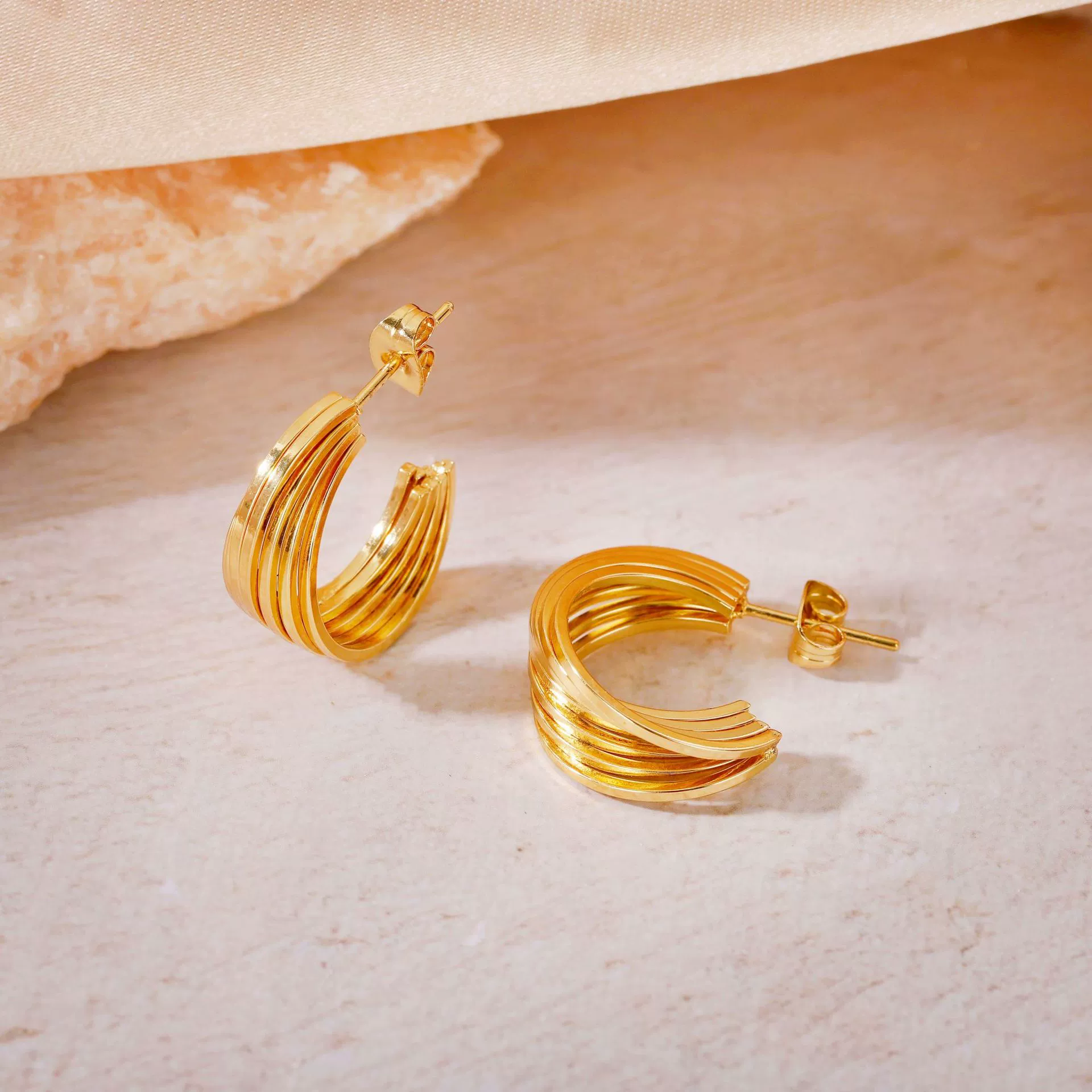 Wholesale Geometric Patchwork Titanium Steel Earrings With Electroplating For Women - Image 17