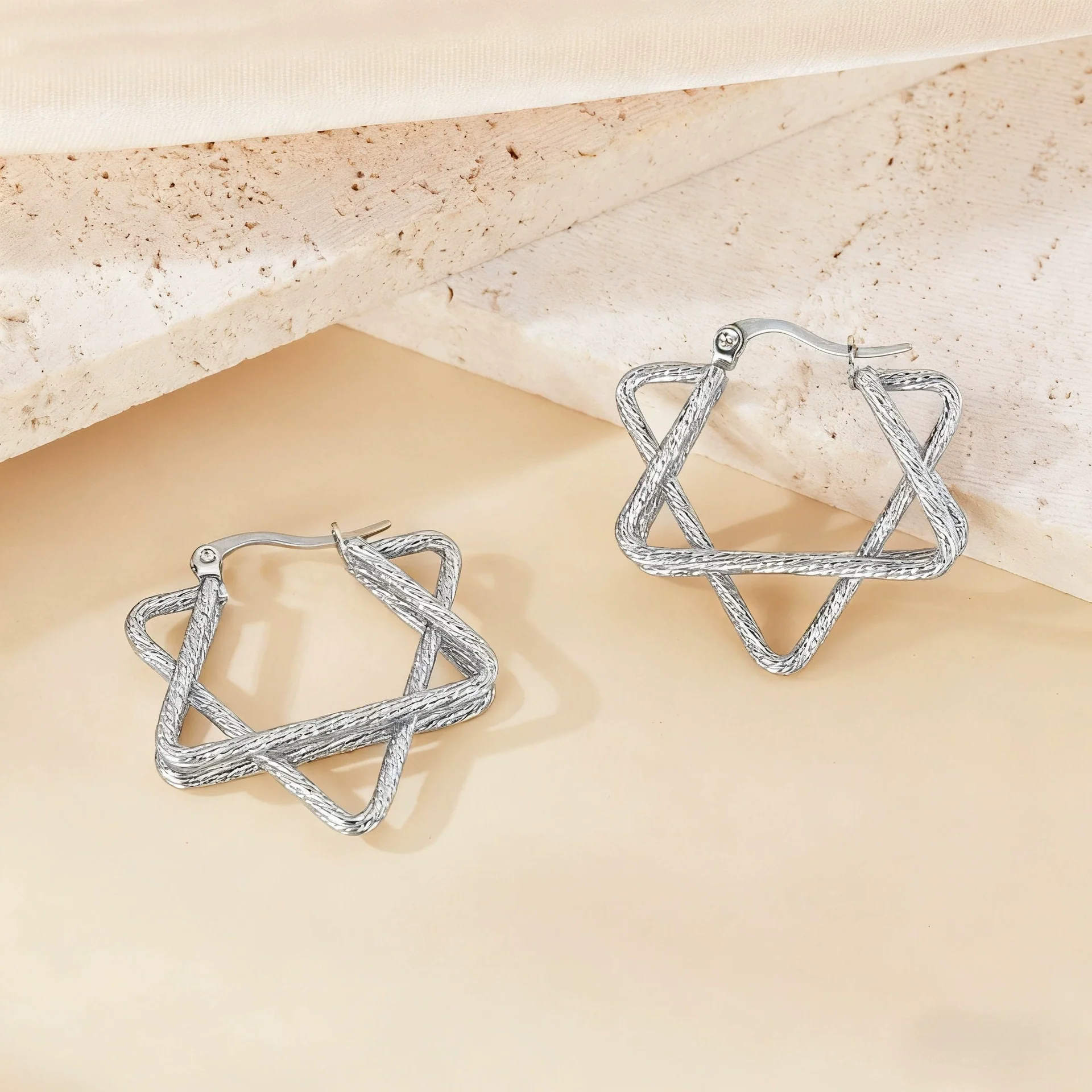 Wholesale Geometric Patchwork Titanium Steel Earrings With Electroplating For Women - Image 18